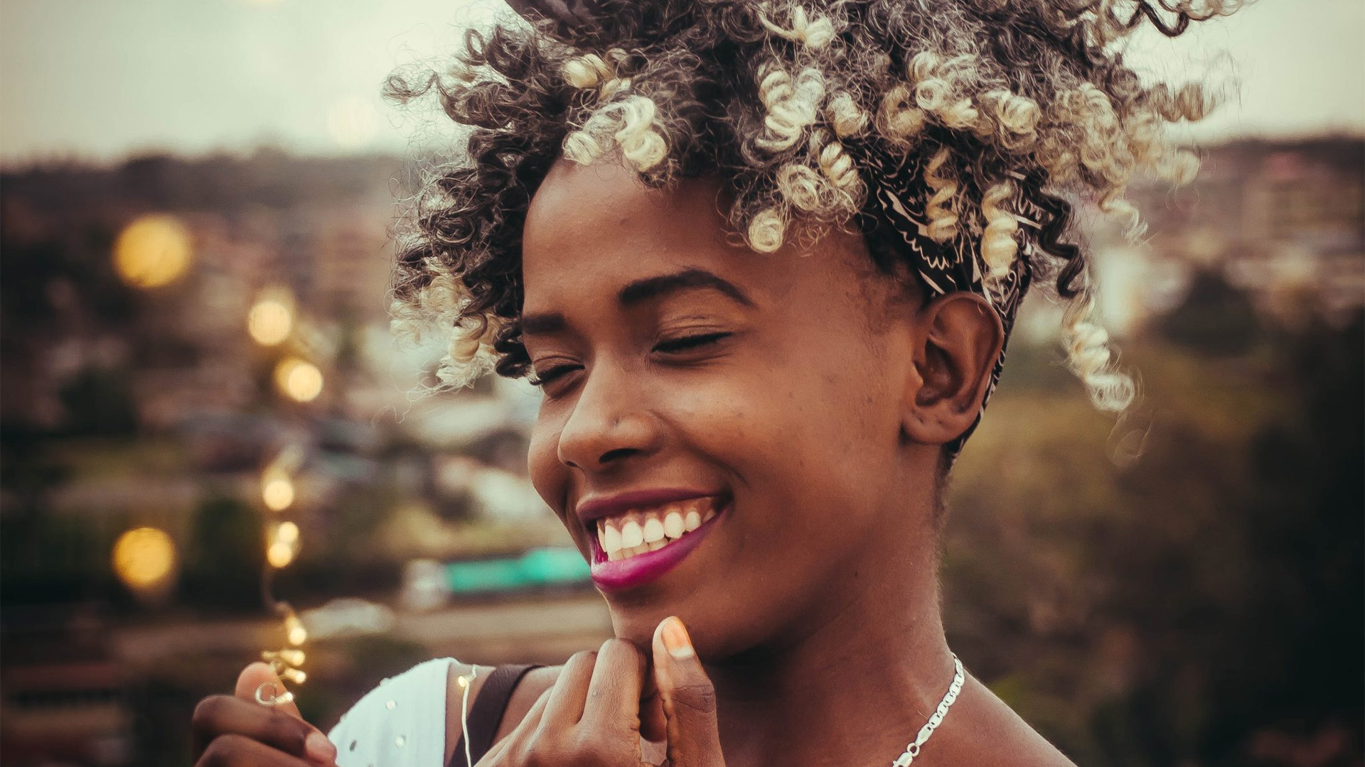 Joyful Black Woman Smiling